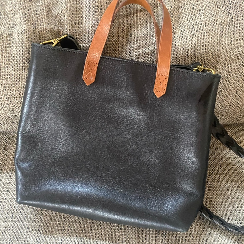 Madewell Black and Tan Crossbody Bag